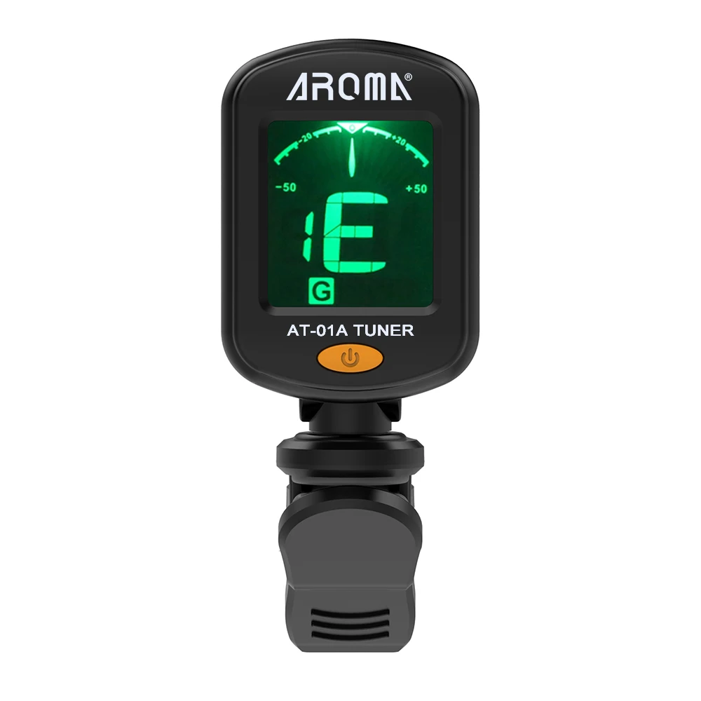 Вращающийся тюнер для гитары AROMA AT-01A/AT-101 ЖК-дисплей басов укулеле скрипки