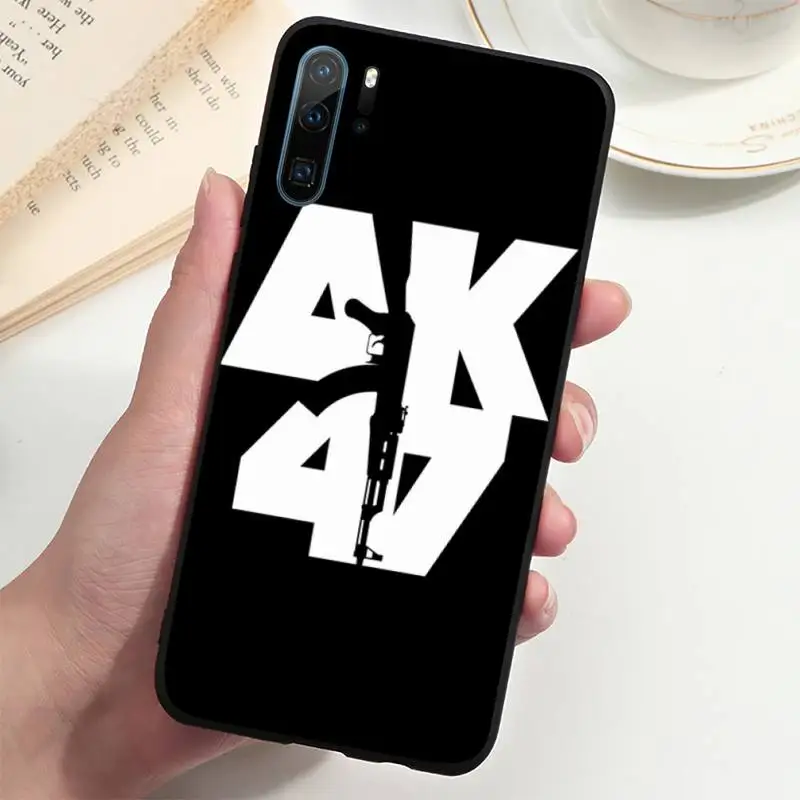 

AK-47 gun Phone Case For Huawei P20 P30 P40 lite Pro P Smart 2019 Mate 10 20 Lite Pro Nova 5t