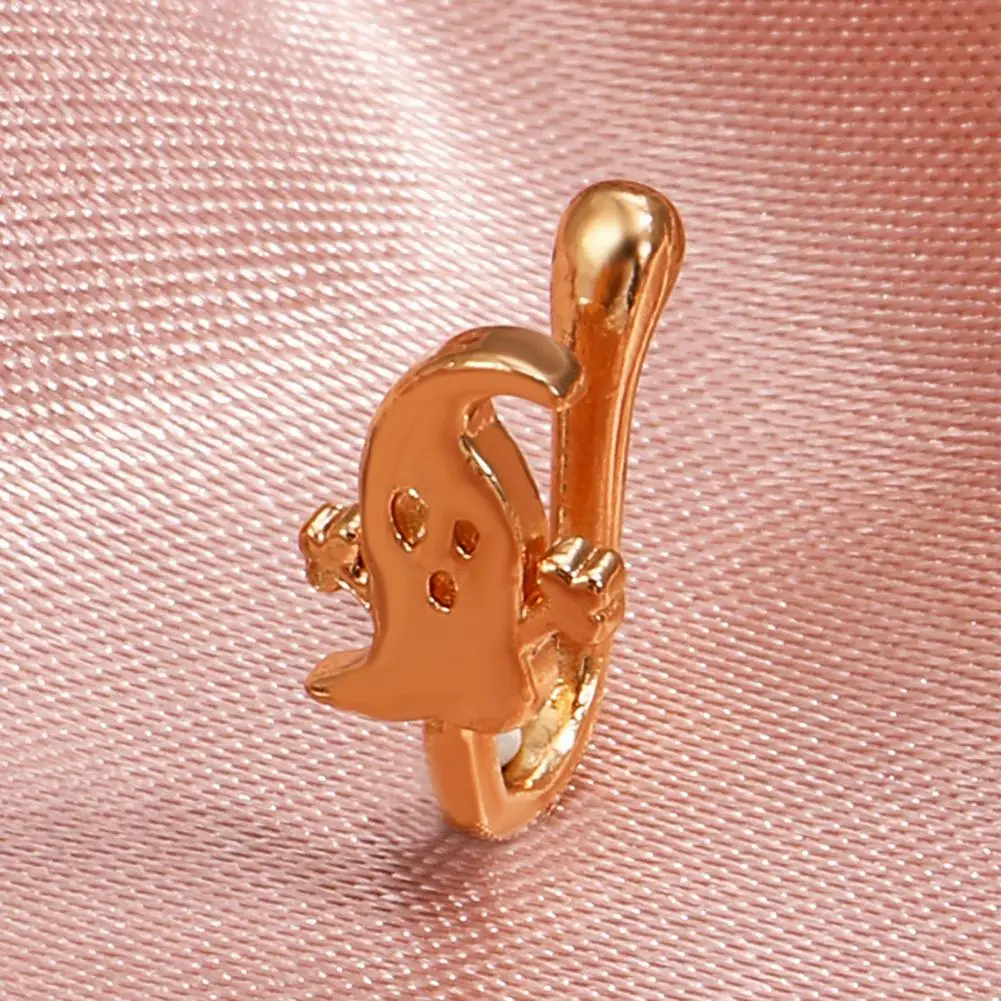 

Fake Nose Ring Shiny Lightweight Stud Nose Cuff Stylish Fake Nose Ring
