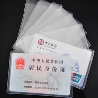 10pcs pvc transparent clear credit card holder protect id card business card cover drivers license case protection covers