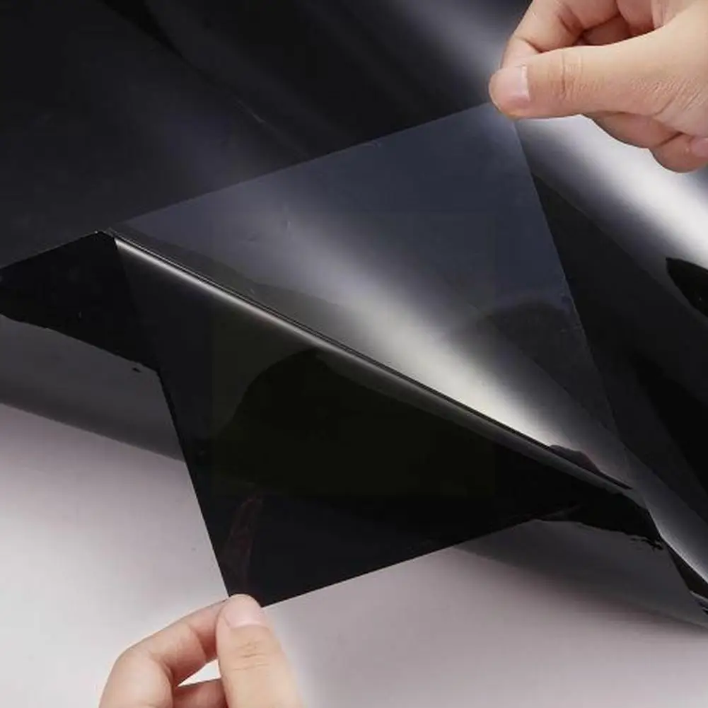 

100x50cm PET Black Auto Car Home Window Glass Building Tinting Film Roll Side Window Solar UV Protection Sticker Curtain Scraper
