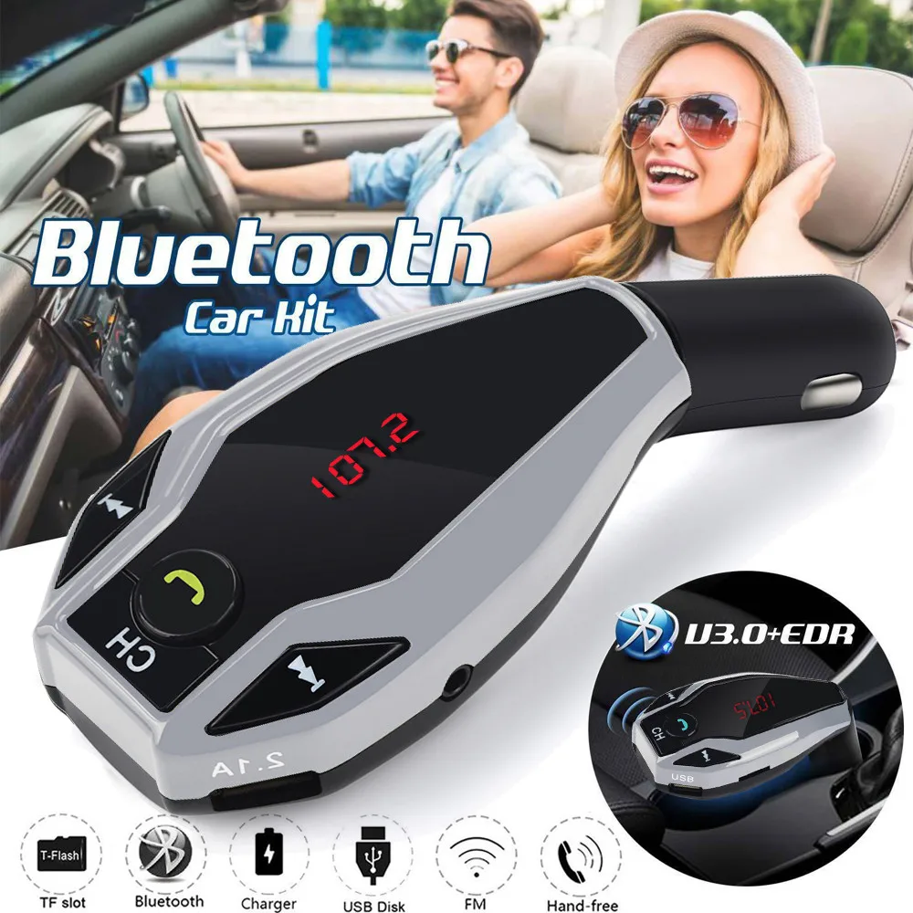 Автомобильный Bluetooth 5 0 fm-передатчик Беспроводной Громкая связь приемник Авто