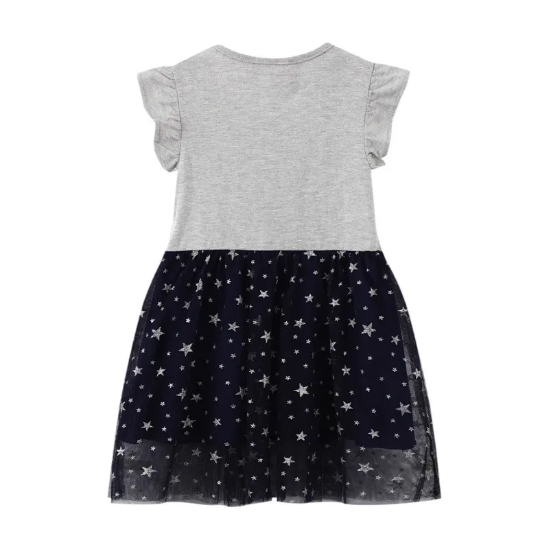 Детское летнее хлопковое платье для девочек с принтом |