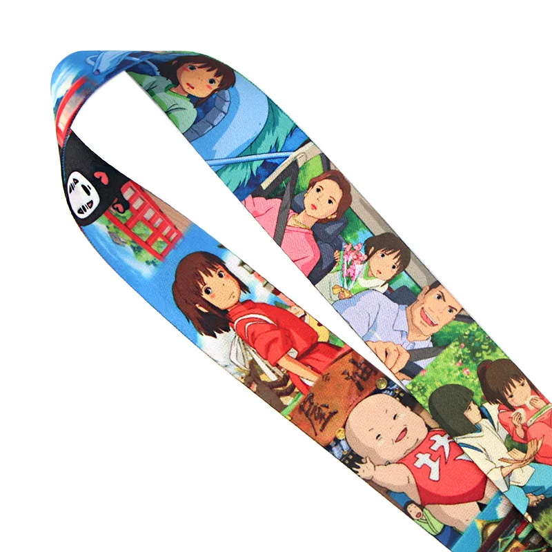 

30pcs Spirited Away Ponyo on the Cliff Neck Strap Lanyards ID badge card holder keychain Mobile Phone Strap Gift Ribbon webbing