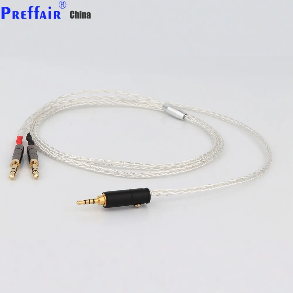 

1PC 8 Cores 7N OCC Silver Plated Sundara Aventho focal elegia t1 t5p D7200 MDR-Z7 2.5/3.5/4.4mm Balance Headphone Cables