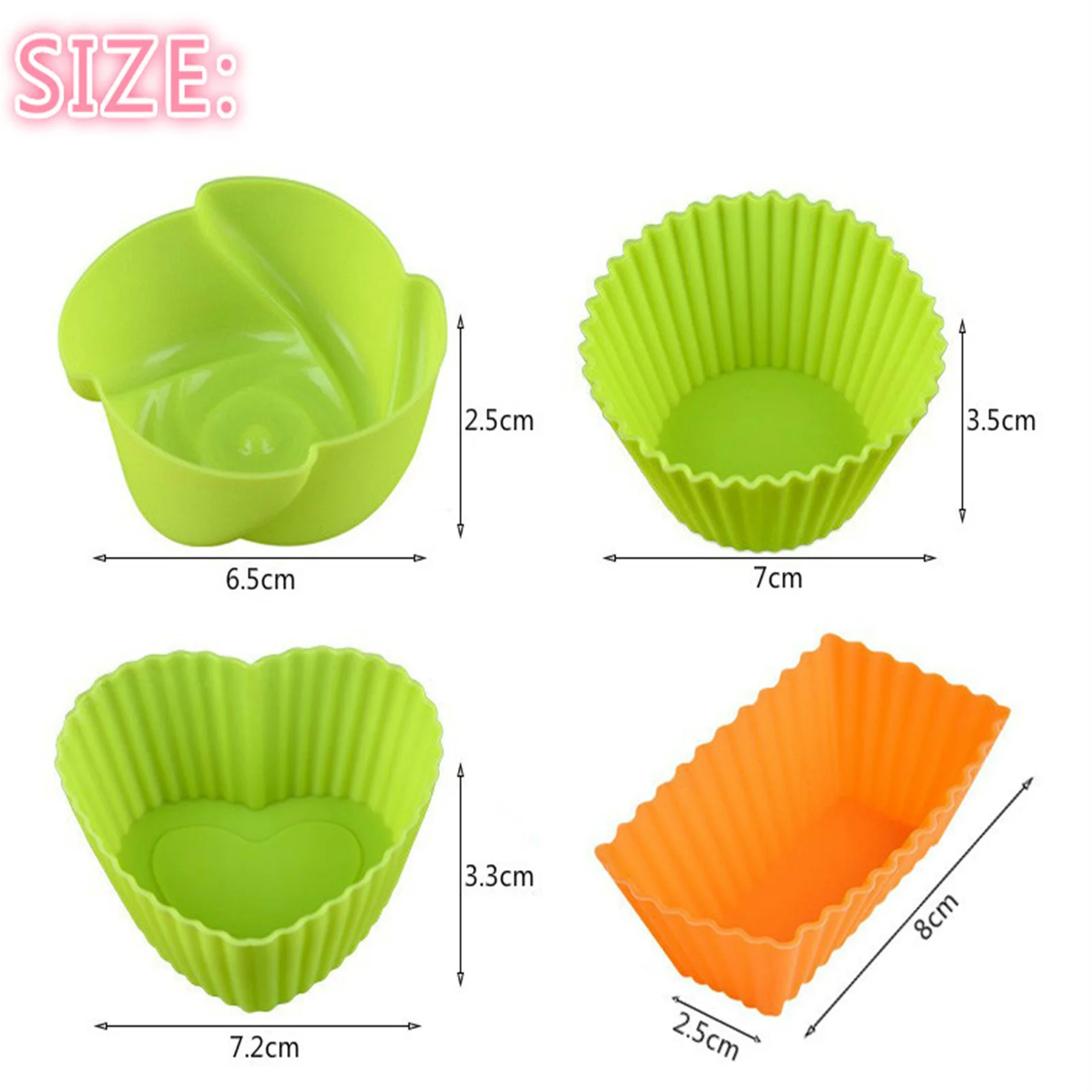 5 прямоугольных круглых чашек-кексов в форме сердца d силиконовые мыльные кекс и