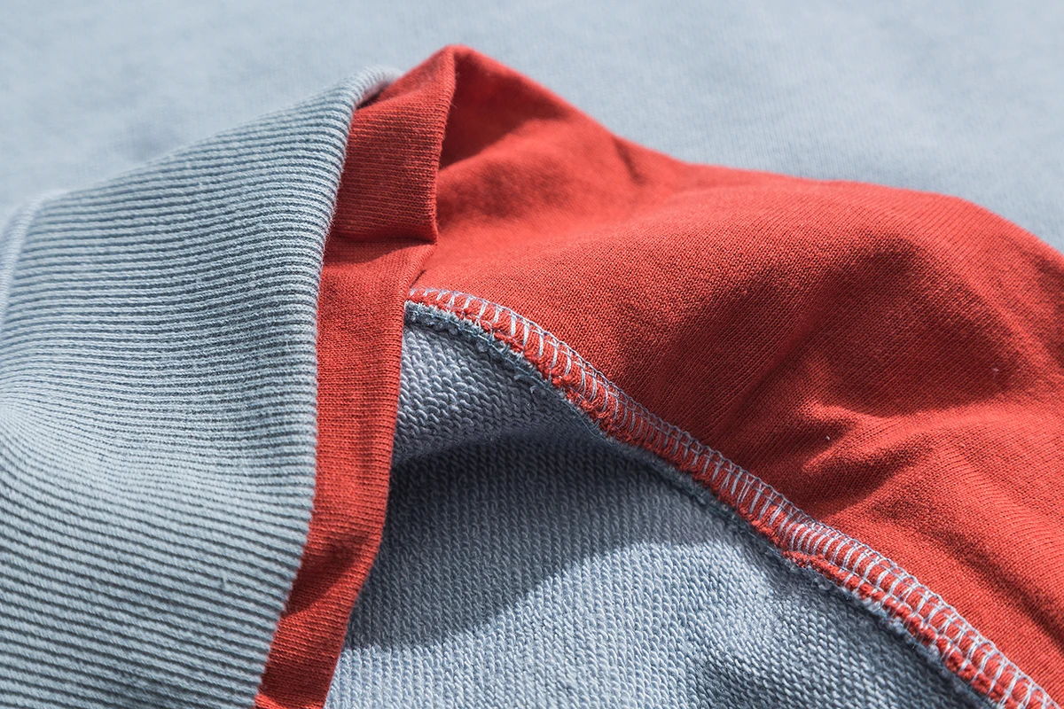 

RHYMONSTER Contrast Color Fake Two Piece Basic Pullover Sweatshirts 2021 Hip Hop Fashion Streetwear Mens High Street Loose Tops