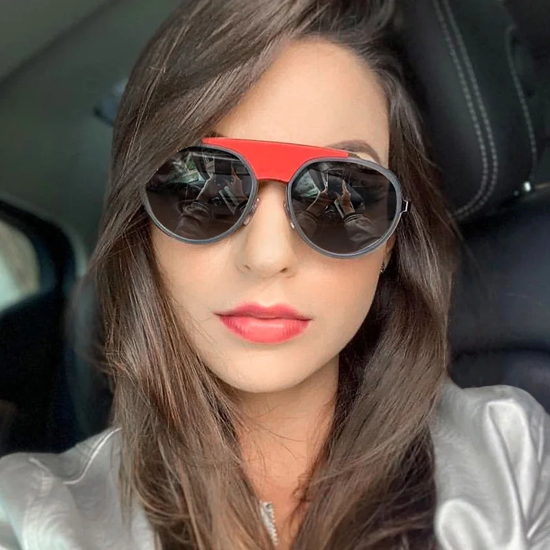 Круглые Солнцезащитные очки в стиле стимпанк ретро готика панк роскошные