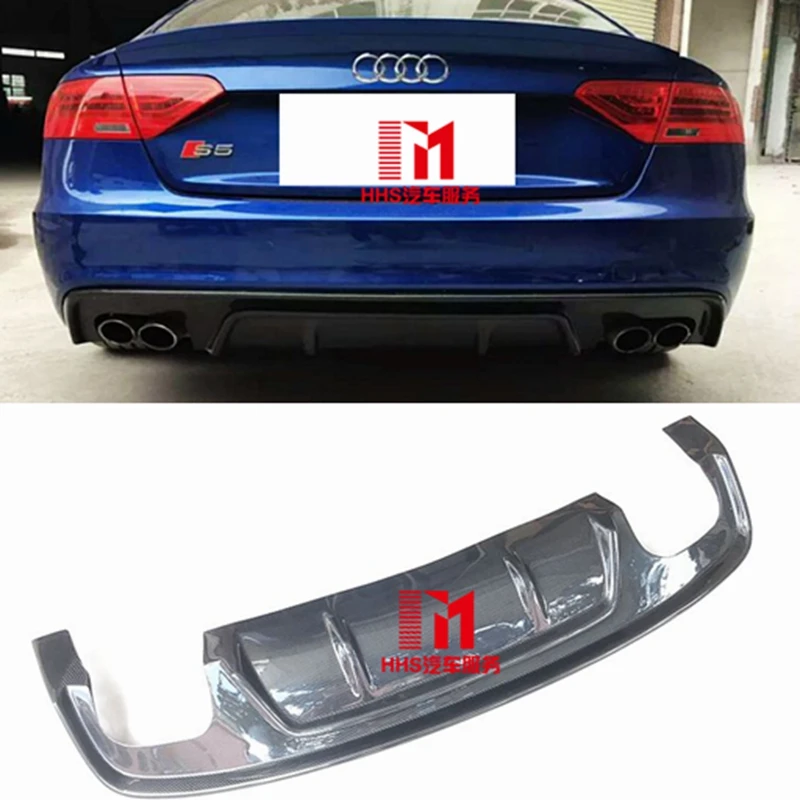 Углеродного волокна диффузор губа на задний бампер для Audi A5 Sline S5 купе 2014-2017