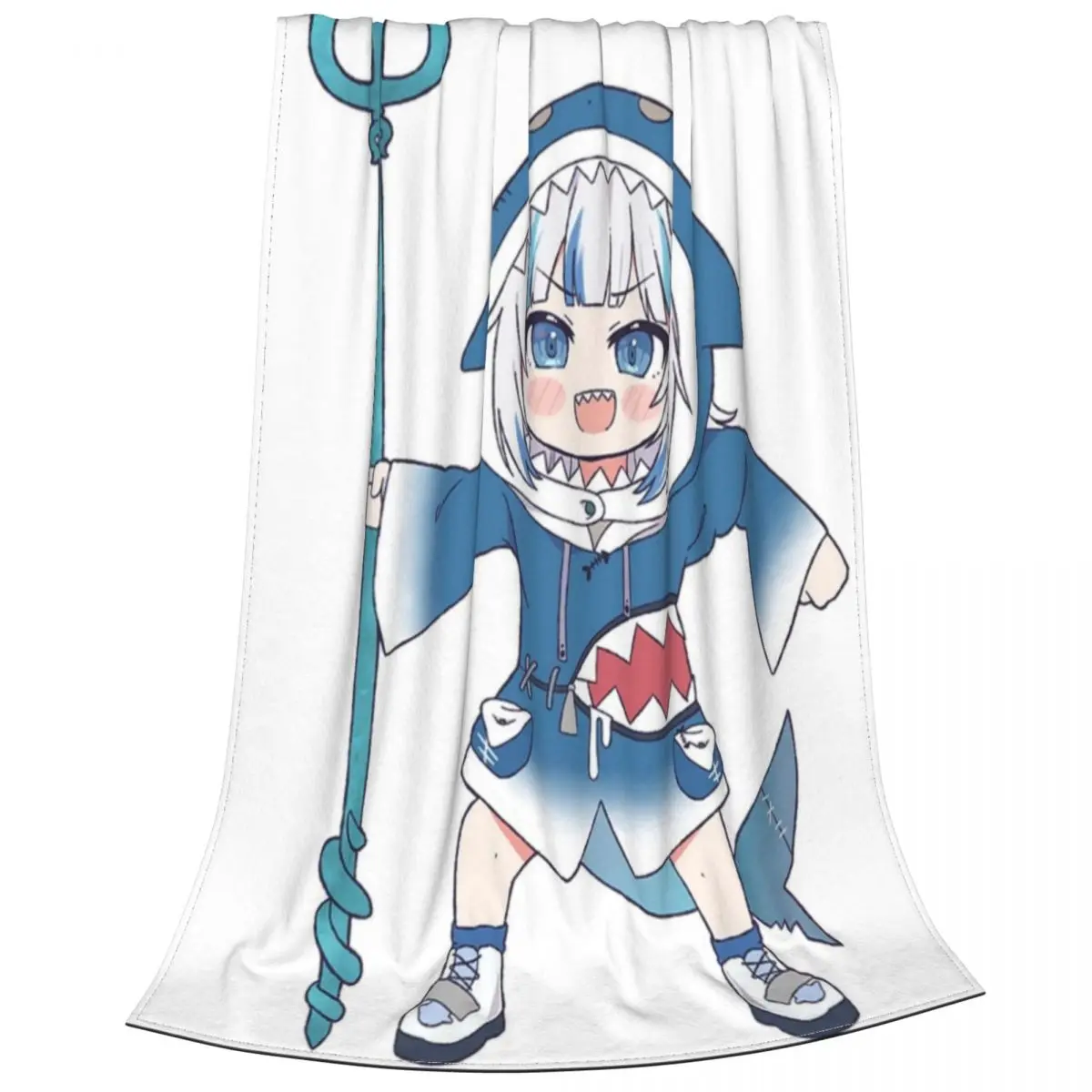 

Покрывала Gawr Gura Chibi вельветовые всесезонные Мультяшные милые дышащие мягкие покрывала для постельного белья постельное белье для путешест...