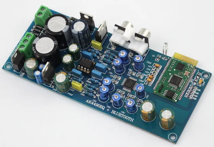 

YWJJX Новый Bluetooth 4,0 I2S аудиофил декодер плата (Двойной источник питания) с использованием оригинального модуля Bluetooth I2S4.0 AK4490 LME49720