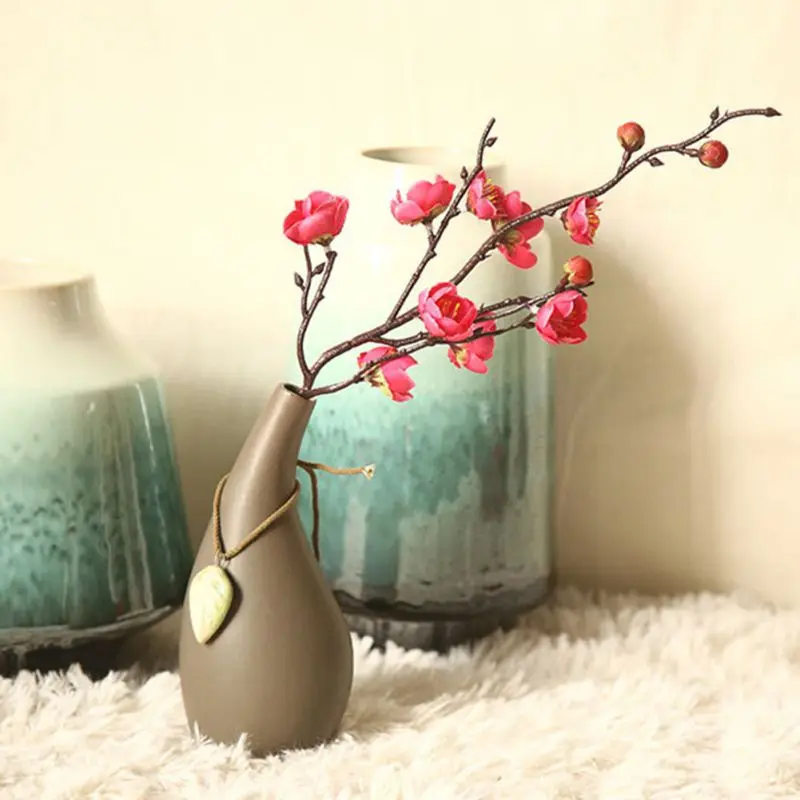 Новинка Лидер продаж Розовый Белый красным хиромантом сливы Искусственные цветы