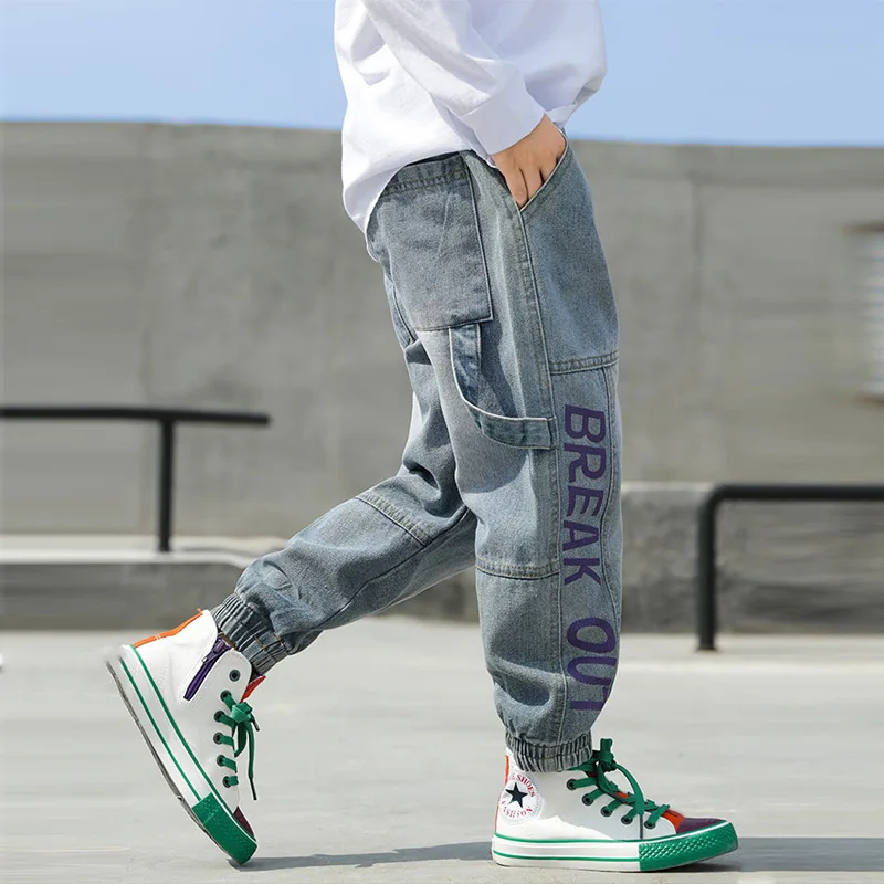 

MANBOY 2020 autumn children fashion jeans boy pants 4-9y