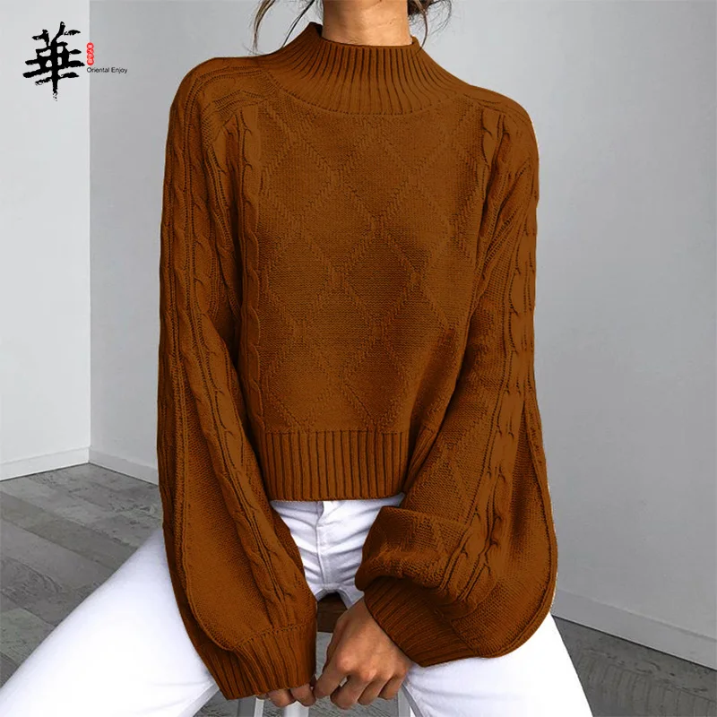 Autumn Winter Clothes Women 2019 Turtleneck Sweater Pullover Female Jumper Long Sleeve Oversized Knitted Sweaters | Женская одежда