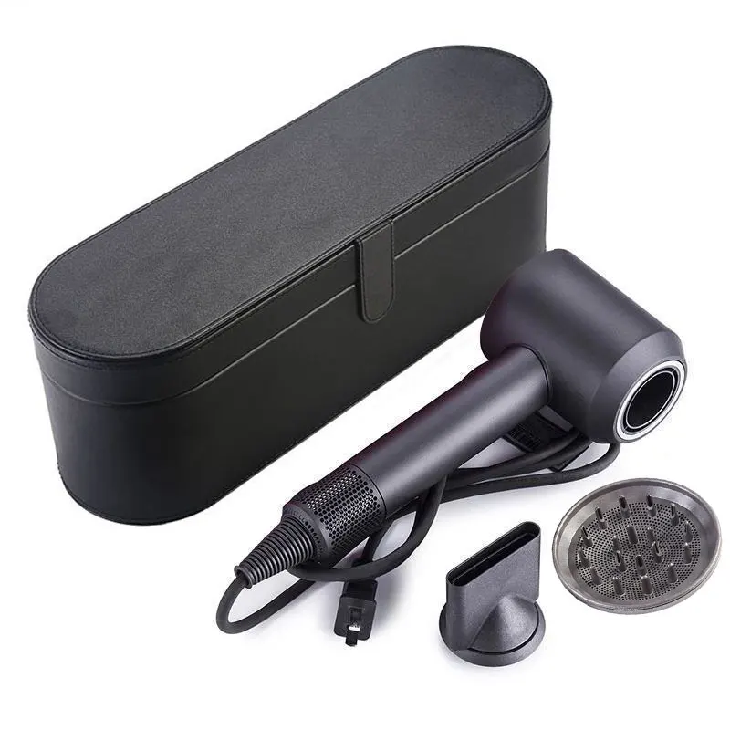 

leafless blow hair dryer Anion strong wind smooth fast drying salon portable household no leaf barber hairdryer travel case