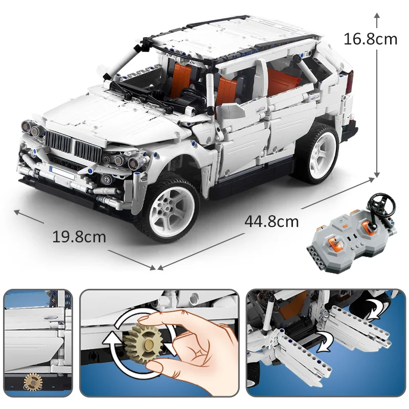 

Cada 2208PCS City Remote Control SUV Off Road Vehicle Building Block high-tech RC/non-RC Racing Car Bricks Toys for Boys Gifts