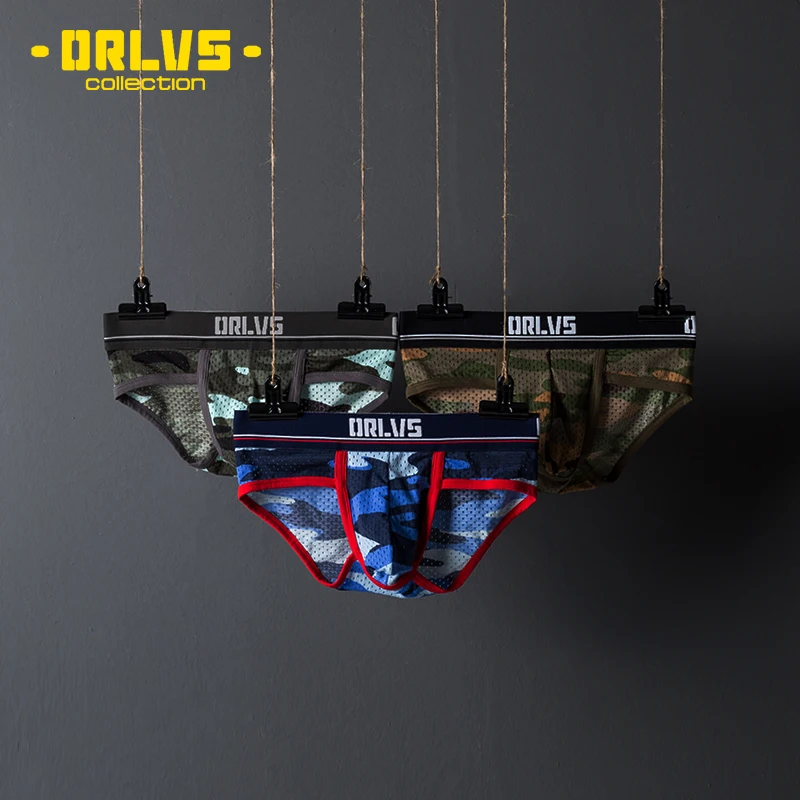 Камуфляжное сексуальное нижнее белье мужские сетчатые трусы Cueca Masculina U Pouch OR187| |