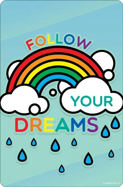 

Tin Sign Follow Your Dreams Blue Home Decor Coffee Bar Decoration