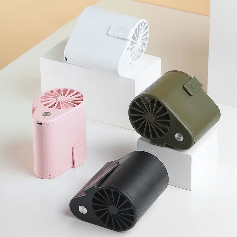 Mini Waist Hanging Fan Super Powerful Airflow Portable Air Conditioning Suit Rechargeable Battery 3 Speed Setting Black | Бытовая