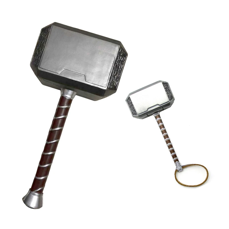 

[New] 1: 1 Simulation 44cm/20cm PU/metal The hammer mjolnir model toy adult cosplay costume party model toy