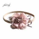 Модная женская шифоновая ткань с цветочным принтом на шерстяной спине, милый нейлоновый ободок