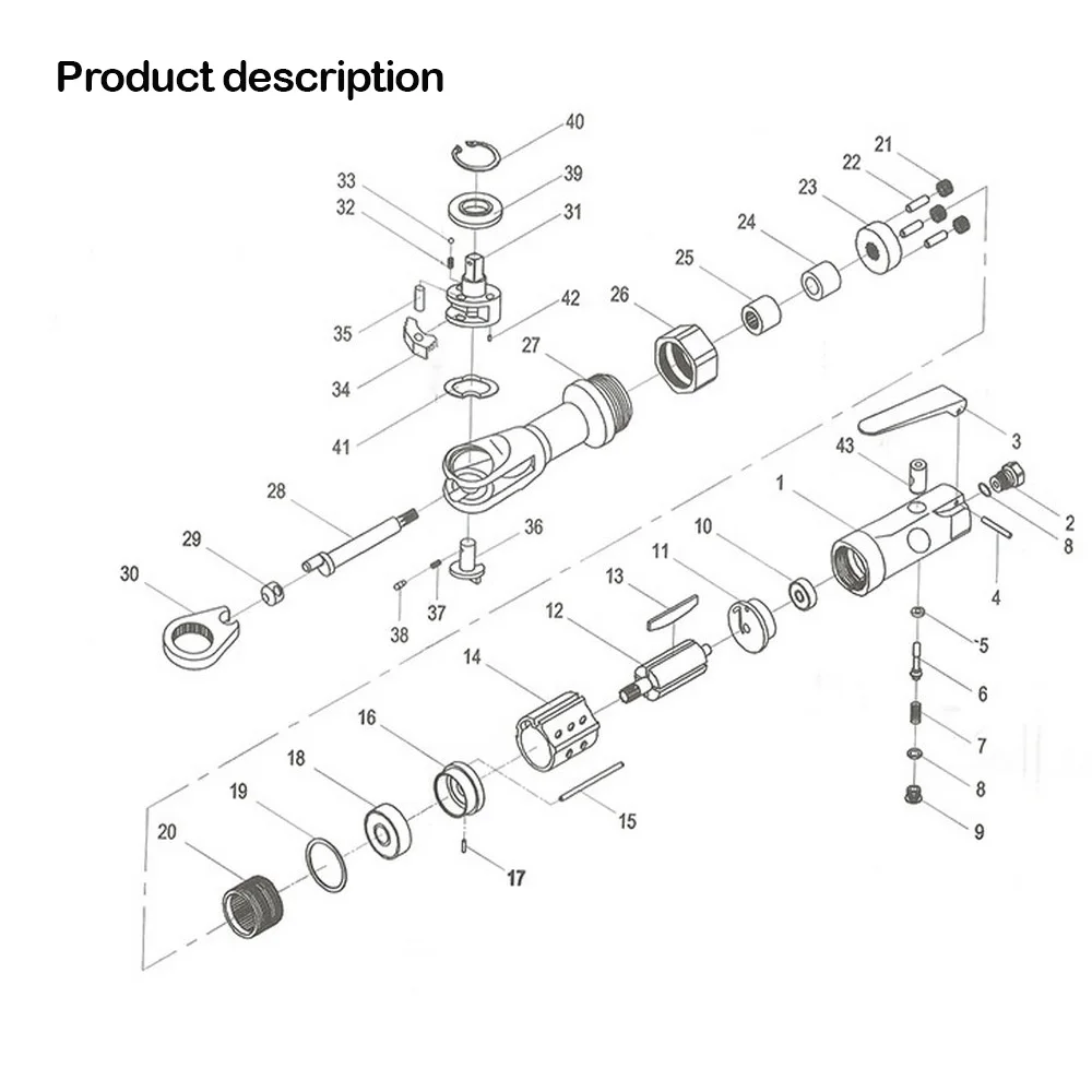 

1/4" 3/8" Pneumatic Ratchet Wrench Spanner Mini Pneumatic Tool Multifunction High Torque Pneumatic Tool for Bicycle Car Repair