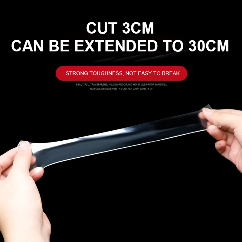 Автостайлинг tancredy красная прозрачная силиконовая двухсторонняя лента для