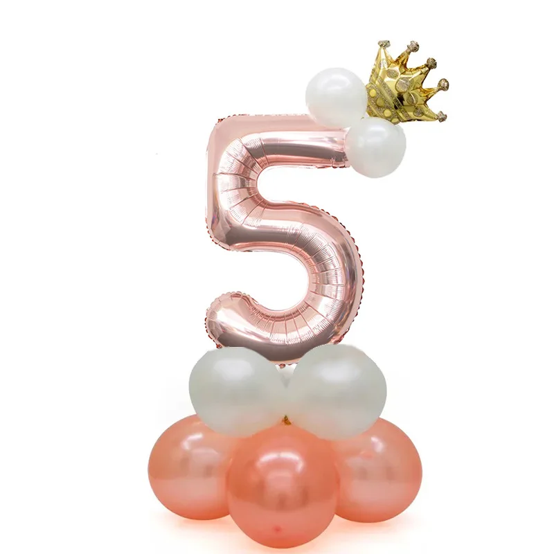 

1st Birthday Balloons Number Foil Ballon Happy Birthday Party Decorations Kids Favors Boy Girl Baby Shower Party Baloon Supplies