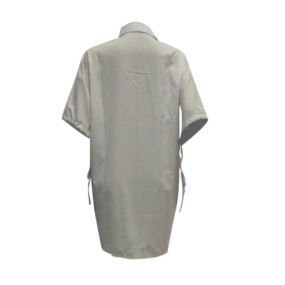 Женское мини-платье выше колена свободное Повседневное платье-рубашка с принтом