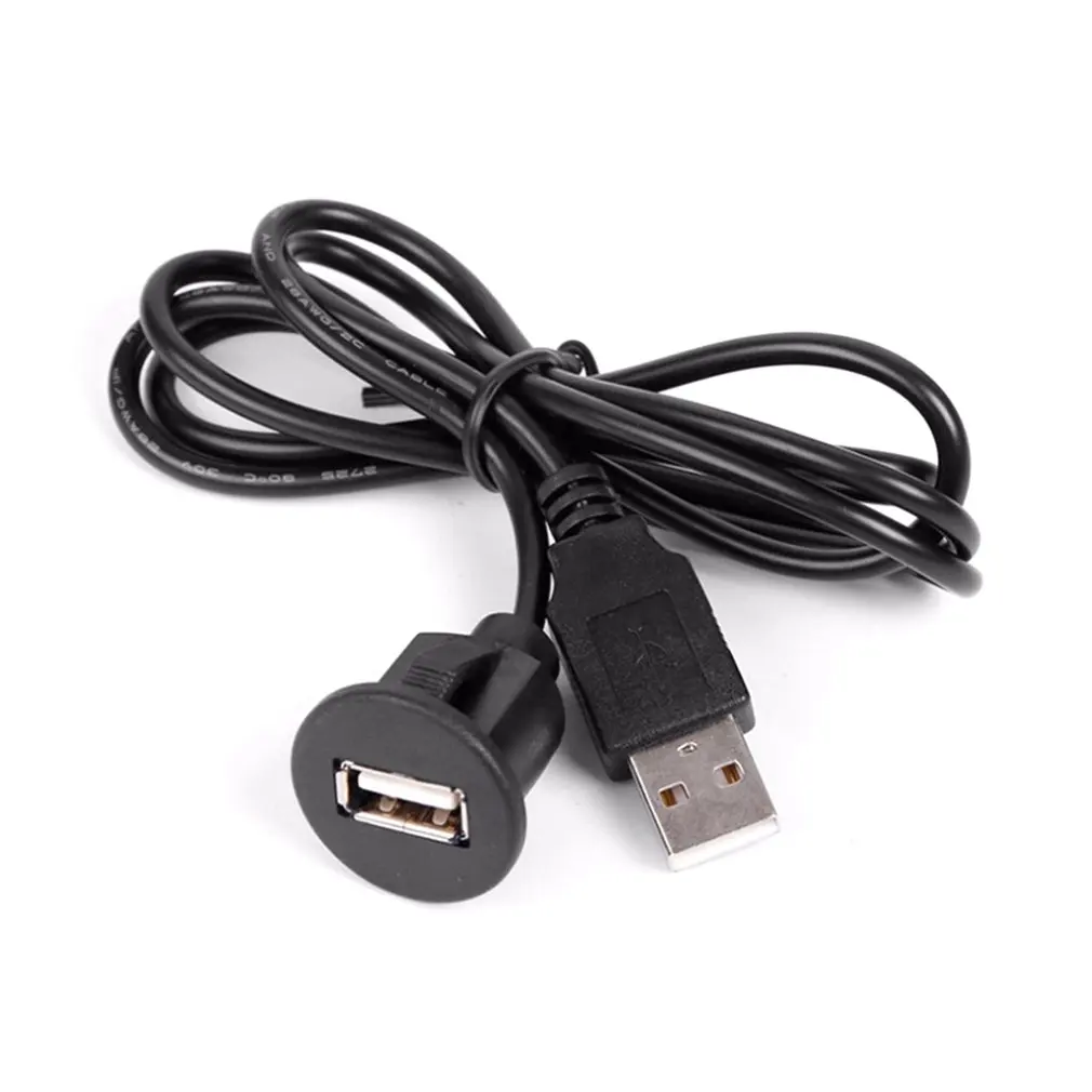 1 м Автомобильная приборная панель крепление USB 2,0 гнездо «Папа-мама» Панель удлинитель