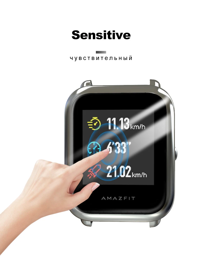 BAPICK полное покрытие Мягкий ТПУ бампер для Xiaomi Amazfit Bip чехол смарт-часы Защита экрана для Amazfit Bip Lite чехол Аксессуары