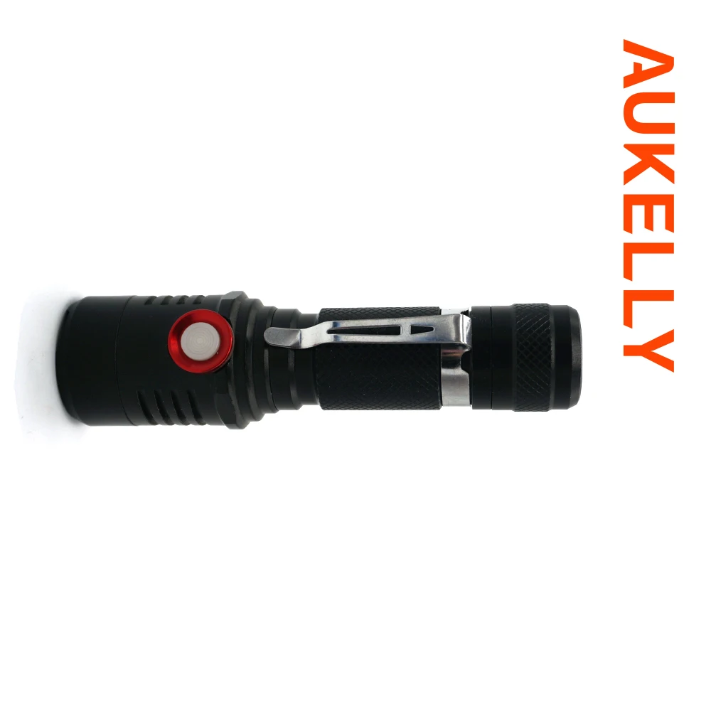 

AUKELLY мощный фонарик USB Перезаряжаемые 18650 Батарея L2 светодиодный Алюминий Водонепроницаемый фонарь Фонари Для Рыбалка Кемпинг Охота