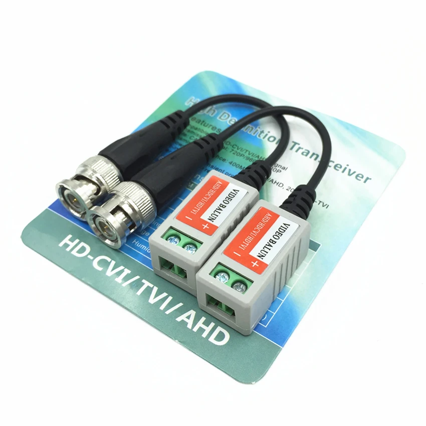 1 пара AHD/CVI/TVI UTP Video Balun витые пассивные трансиверы BNC кабель Cat5 | Безопасность и