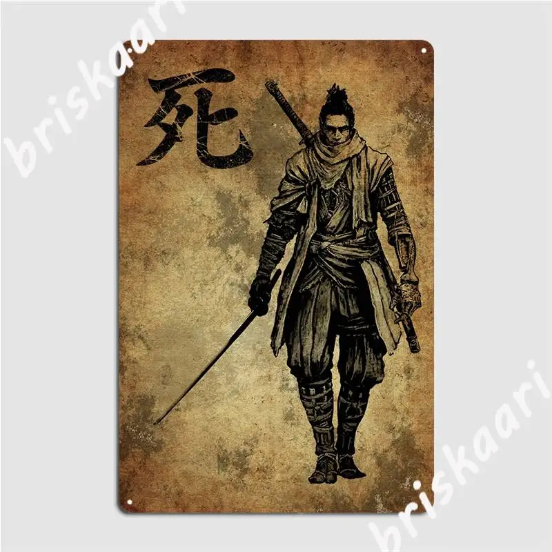

Металлическая вывеска Shinobi Death, декор для стен дома и клуба, украшение гаража, оловянный плакат