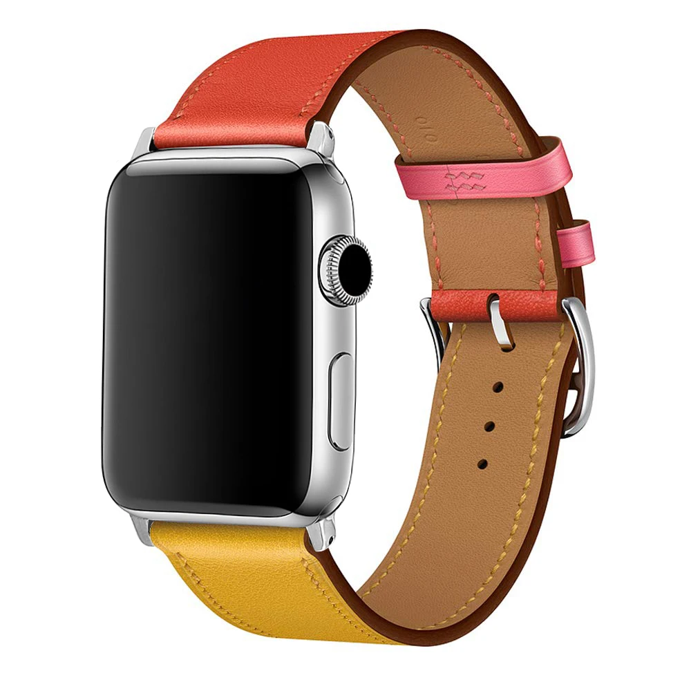 Eastar Высокое качество кожаный ремешок для наручных часов Apple Watch, версии Series4 3, 2, 1, спортивный браслет, 42 мм, 38 мм, ремешок для наручных часов iwatch, 5 полос 40 мм 44 мм