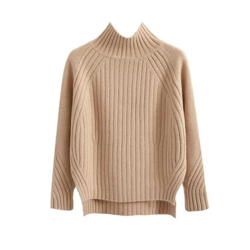 Свитер Женский вязаный Peonfly однотонный с длинным рукавом | Женская одежда