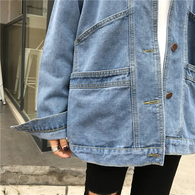 

Jackets Women Spring Autumn New Korean Student BF Loose Womens Jacket Coat Female Denim All-match Oversize Ulzzang Retro Classic