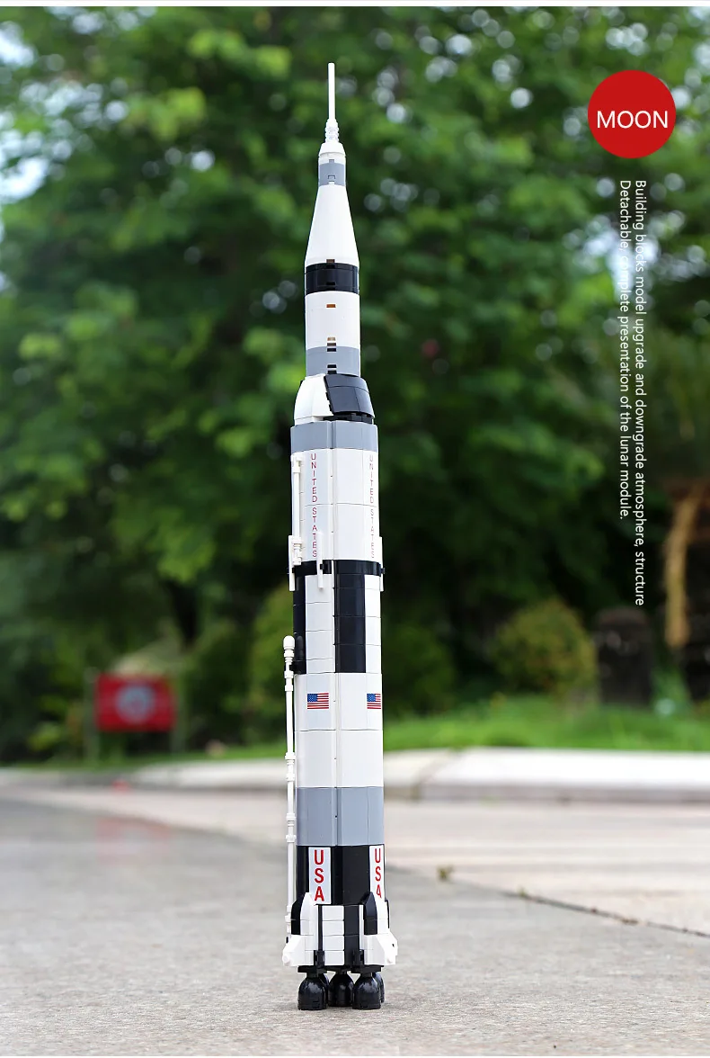 Новые идеи серии мини Аполлон Сатурн V ракета модель строительные блоки Набор
