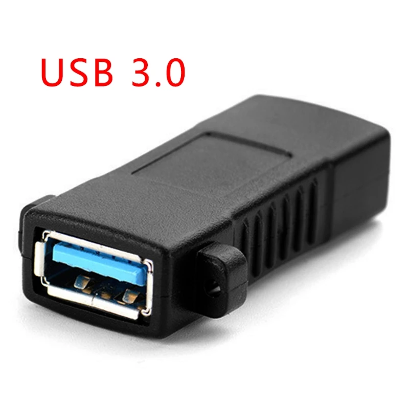 

1Pc Standard USB 2.0 3.0 Female To Female Socket Panel Mount Adapter Connector