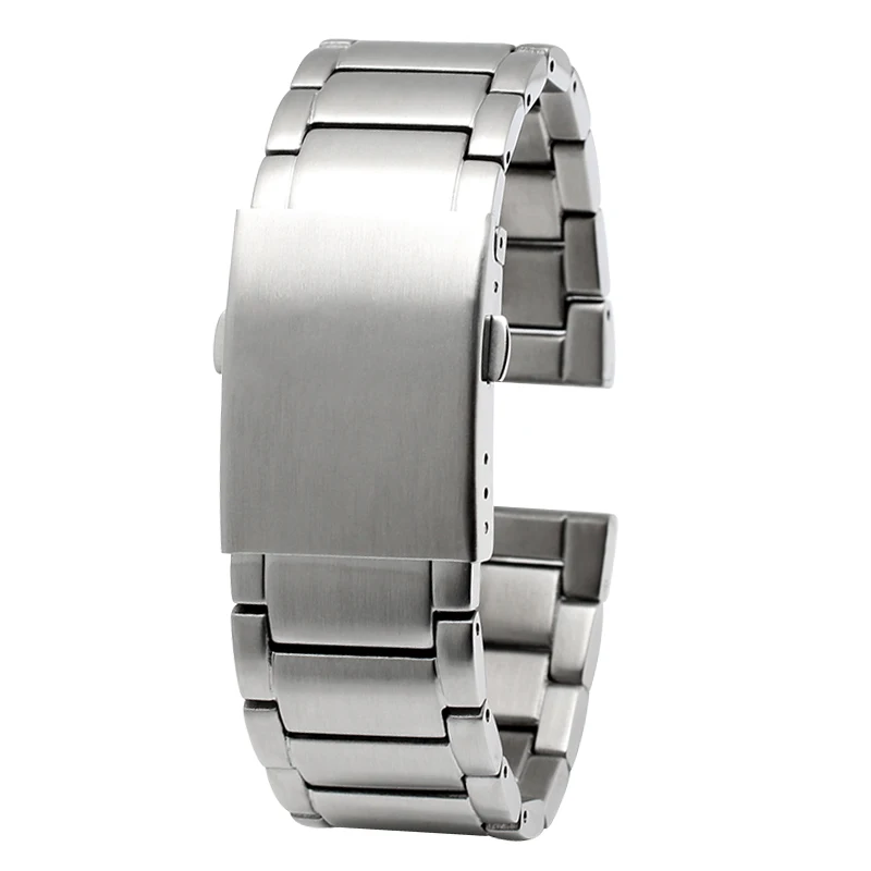 Браслет из нержавеющей стали с тремя бусинами металлический ремешок для часов