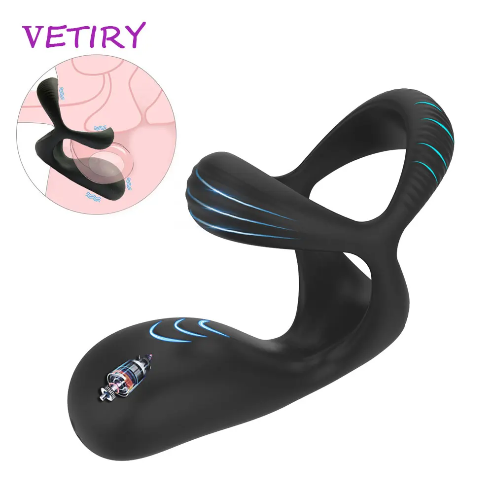 Вибрирующее Силиконовое кольцо для эякуляции мужчин секс-игрушки эрекции Кольцо