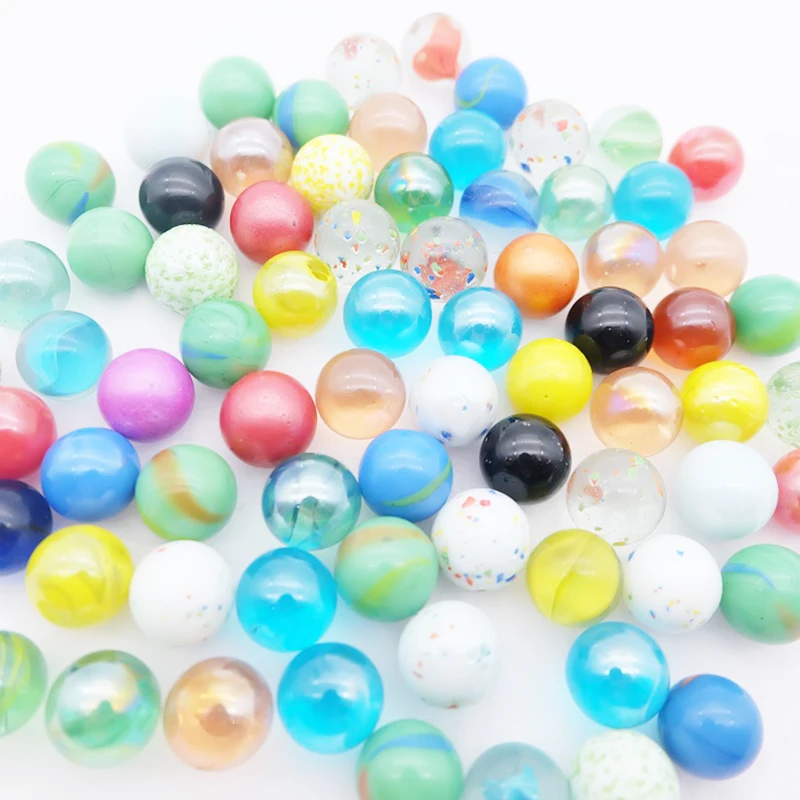 

50/100/150/200PCS glass ball 16 mm cream console game pinball machine cattle small marbles pat toys parent-child machine beads