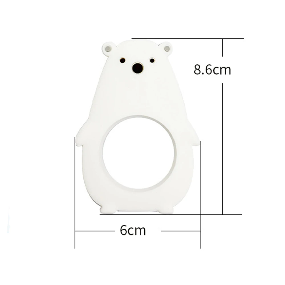 Силиконовый детский Прорезыватель для зубов форма медведя из мультфильма