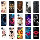 Мягкий чехол из ТПУ для Samsung Galaxy A12 A 12 SM-A125F a125, задняя крышка с полным покрытием 360, защитный прозрачный бампер с цветочным принтом