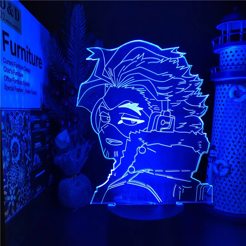 

Ночсветильник Boku No Hero LED Hawks 3D, аниме «Моя геройская Академия», украшение для дома, лампа для спальни