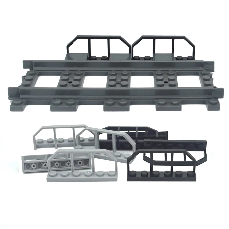 

City Train Tracks Accessories Bridage Mini Signs Signal Lamps Trein Railway Traffic Lights City Car Train Station Building Block