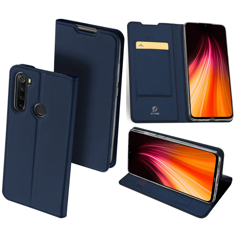 Чехол Dux Ducis из искусственной кожи с сенсорным экраном для Xiaomi Redmi Note 8 роскошный