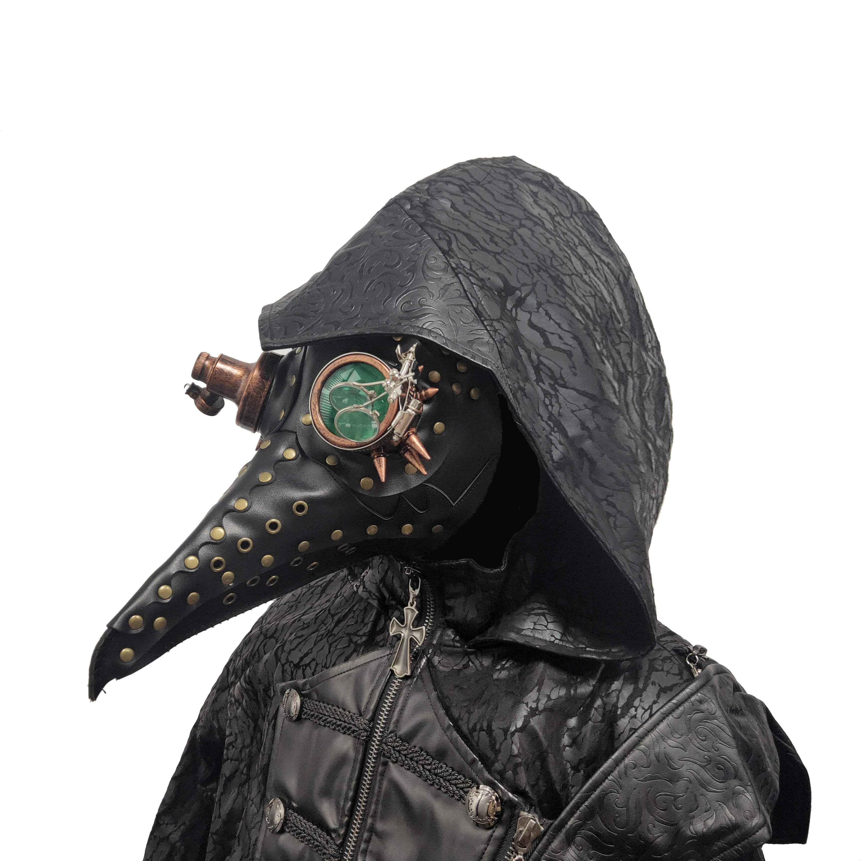 

Steampunk Mask Rivet Biochemical Protection Goggles Long Mouth Long Nose Halloween Cosplay Men and Women Props Accessories