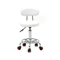 round adjustable hairdressing chair hairdressing chair suitable for home and office pu leather sponge iron chrome material