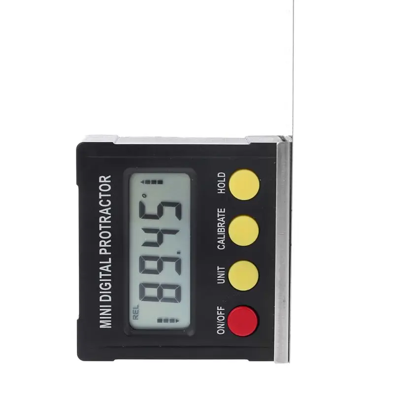 

360 Degree Digital Protractor Inclinometer Electronic Level Box Magnetic Base Measuring Tools 35ED